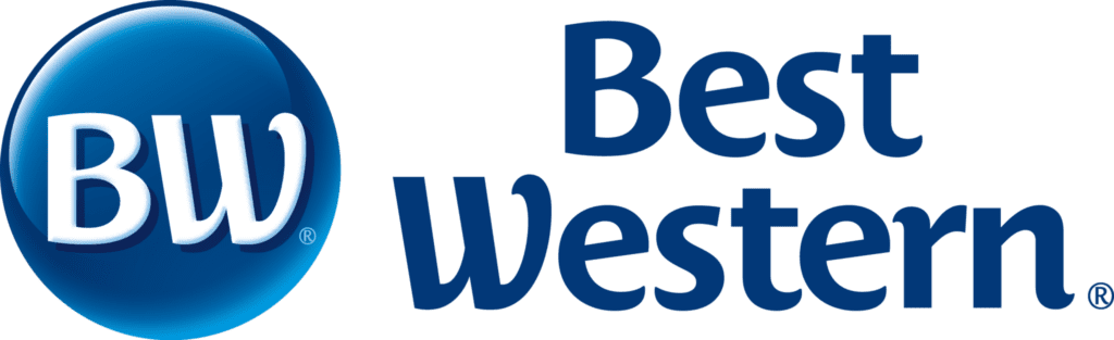The Best Western logo displays a blue circular icon with the white letters "BW" alongside the bold, dark blue "Best Western" name, reflecting the trusted identity of Best Western hotels.