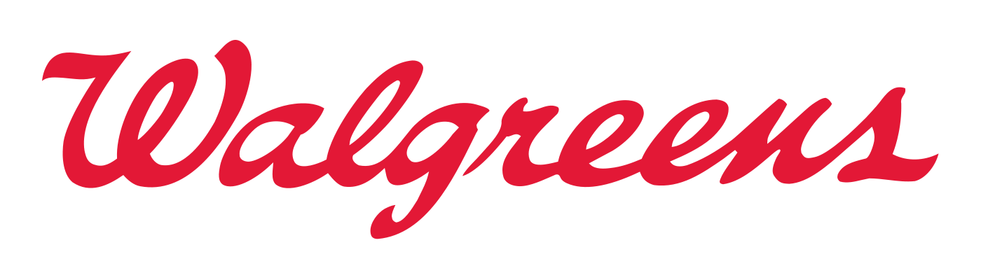 The image displays the Walgreens logo, featuring the word "Walgreens" in bold red cursive lettering on a transparent background.