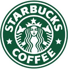 Green and white Starbucks Coffee logo featuring a twin-tailed mermaid, or siren, inside a circular border with the words "Starbucks Coffee" prominently displayed around the image.