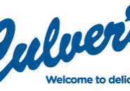 Culvers logo featuring the brand name in blue script and the slogan “Welcome to delicious.” in blue text below.